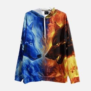 Jays Rock polyester wolf hoodie.